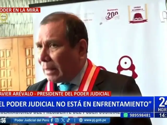 Javier Arévalo: presidente del Poder Judicial pide diálogo al gobierno y Fiscalía