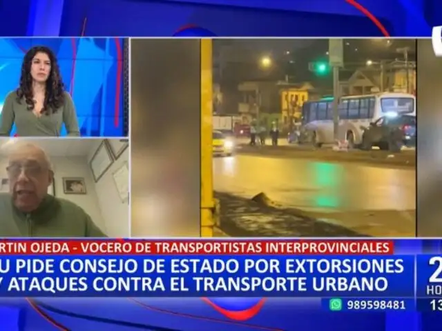 Martín Ojeda sobre extorsiones a empresas de buses: "El transporte urbano ya no aguanta"