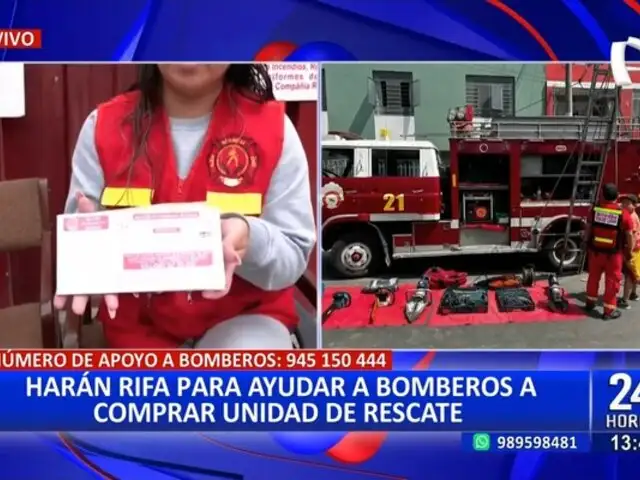 Rímac: bomberos harán rifa para comprar unidad de rescate