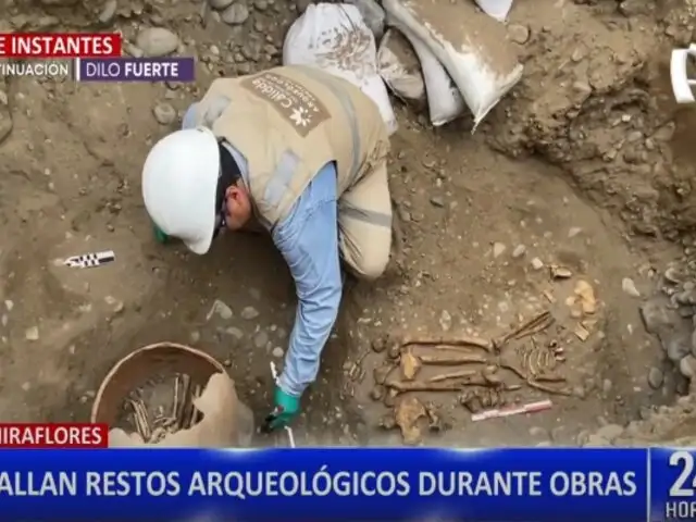 ¡Increíble! Hallan restos arqueológicos de un adulto mayor durante obras de gas en Miraflores