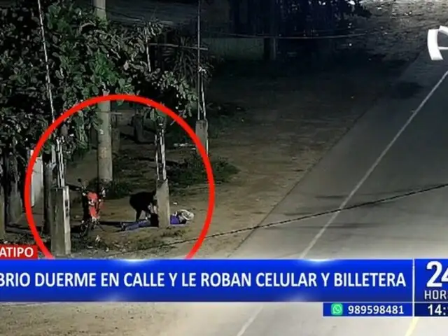 Satipo: ebrio duerme en la calle y terminan robándole