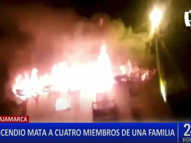 Tragedia en Cajamarca: cuatro miembros de una familia mueren en incendio dentro de una casa