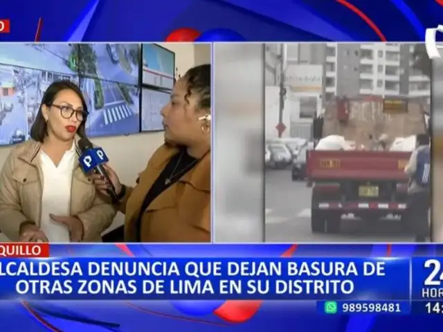 Alcaldesa de Surquillo denuncia que gente de otras zonas de Lima dejan basura en su distrito