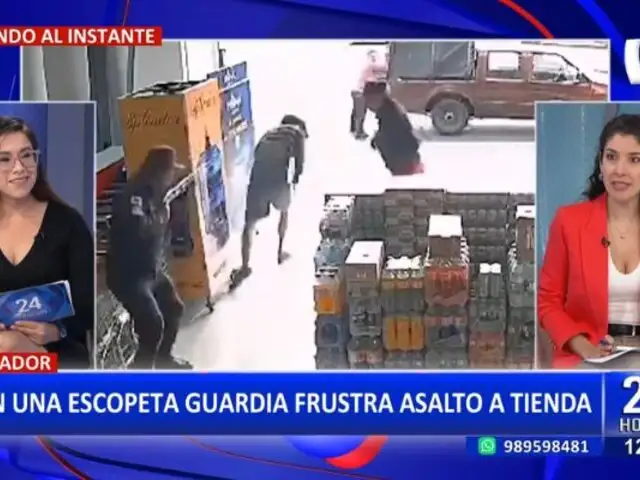 ¡A escopetazos! guardia frustra asalto a tienda en Ecuador