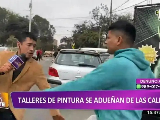 ¡Indignante! trabajador de tapicería agrede a reportero en el Cercado de Lima