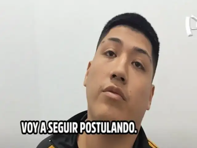 ¡Insólito! Delincuente detenido quiere ser policía: "Voy a seguir postulando"