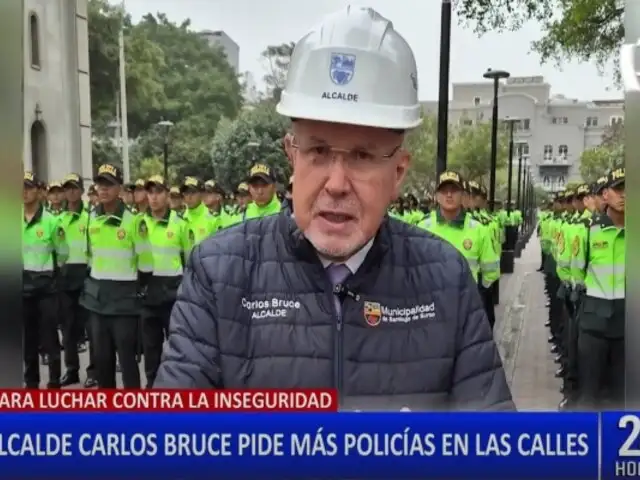 Carlos Bruce tras despliegue de policías en Surco: “Necesitamos agentes armados”