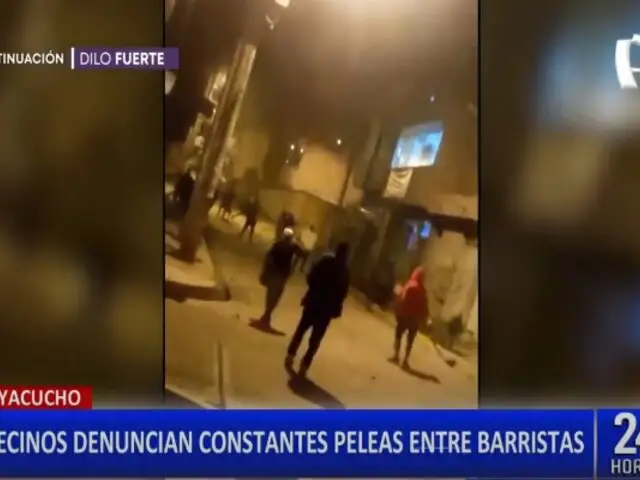 Ayacucho: vecinos denuncian constantes peleas entre barristas de la “U” y Alianza