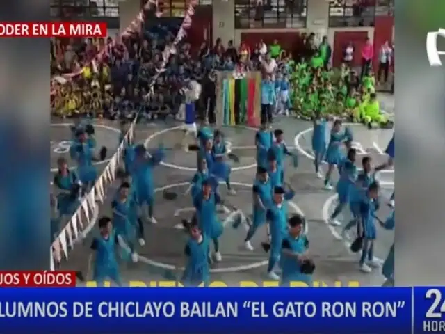 Chiclayo: alumnos de un colegio bailan al ritmo del denominado ‘Gato Ron Ron’