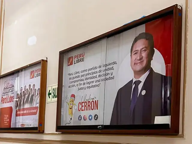 Pedirán retirar mural de Vladimir Cerrón del Congreso: indican que un prófugo no puede ser reverenciado