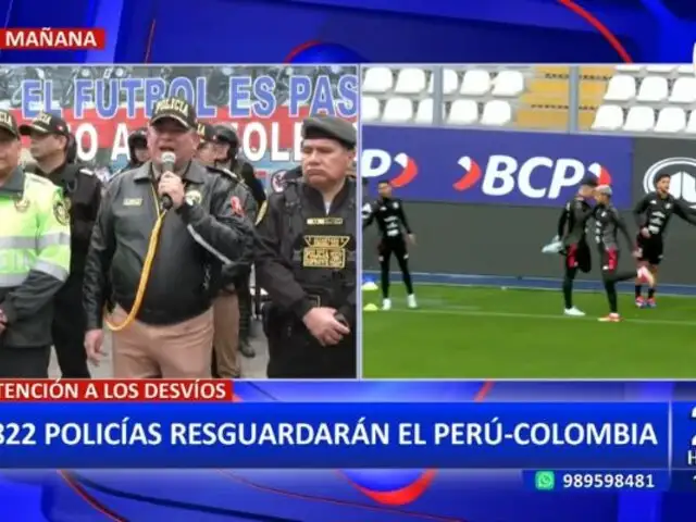 Perú vs Colombia: Más de 1800 policías resguardarán el partido de esta noche