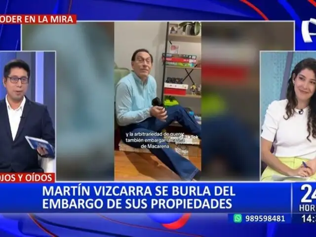 Martín Vizcarra se burla del embargo de sus propiedades