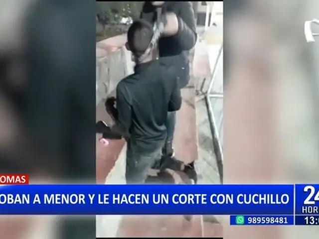 Comas: roban a menor y le hacen un corte con cuchillo