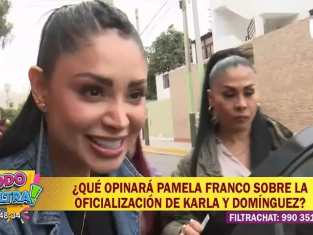 Pamela Franco hace mutis sobre relación de Karla Tarazona y Christian Domínguez