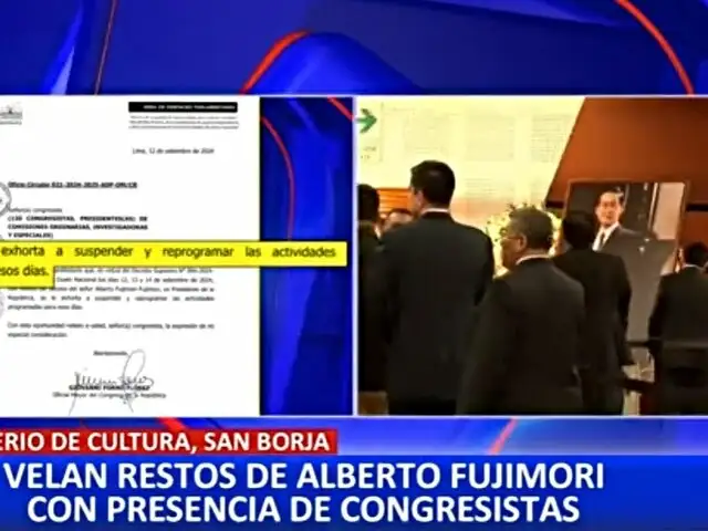 Congreso declara el 12, 13 y 14 de setiembre en duelo nacional por la muerte de Alberto Fujimori