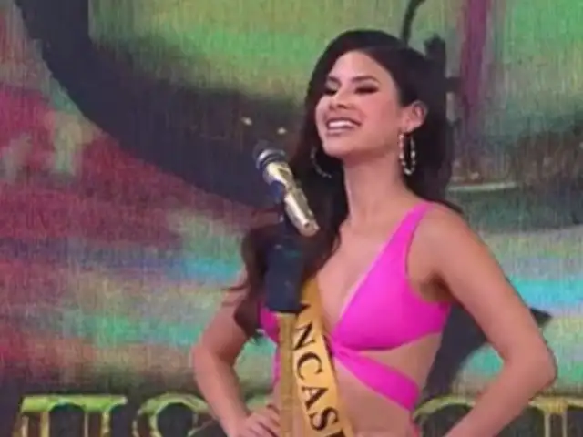 Candidata a Miss Grand Perú 2024 sufre aparatosa caída en plena presentación en vivo