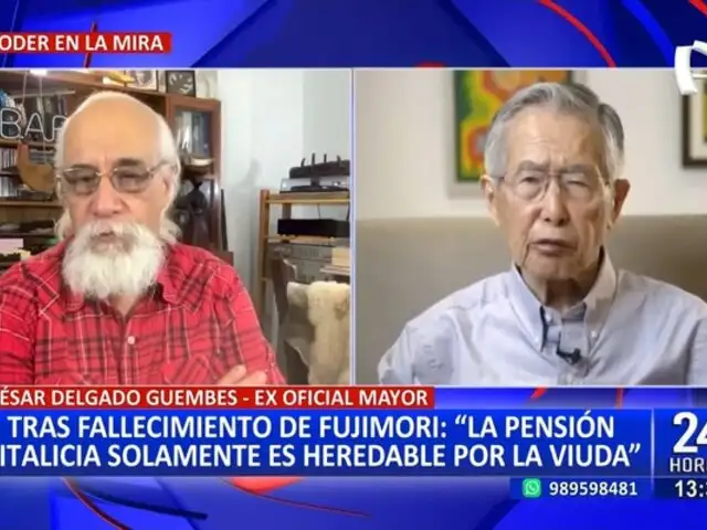 César Delgado tras fallecimiento de Fujimori: "La pensión vitalicia solamente es heredable por la viuda"