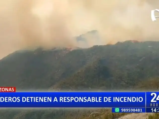 Amazonas: Ronderos detienen a sujeto que ocasionó incendio