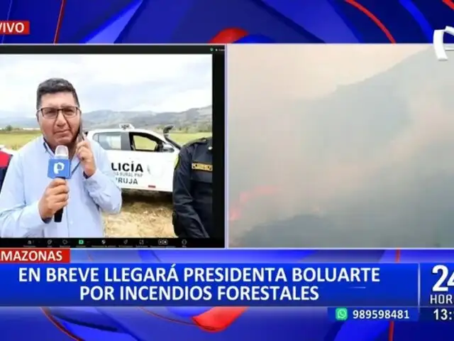 Incendios forestales en Amazonas: Dina Boluarte viaja a la región para evaluar daños