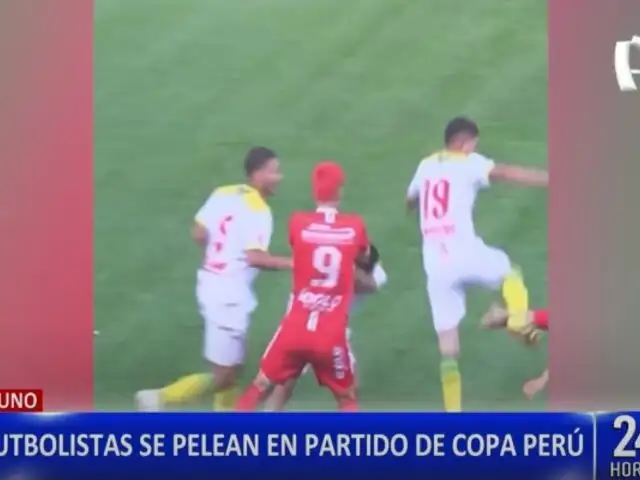 Violencia en el fútbol: jugadores se pelean en medio de un partido de Copa Perú en Puno