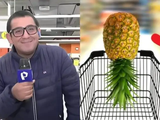 Reportero de BDP busca el amor EN VIVO con una piña en el supermercado: “Me gusta el alma de la persona”