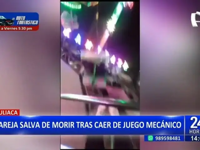 Accidente en Juliaca: Pareja resultó herida tras falla en juego mecánico