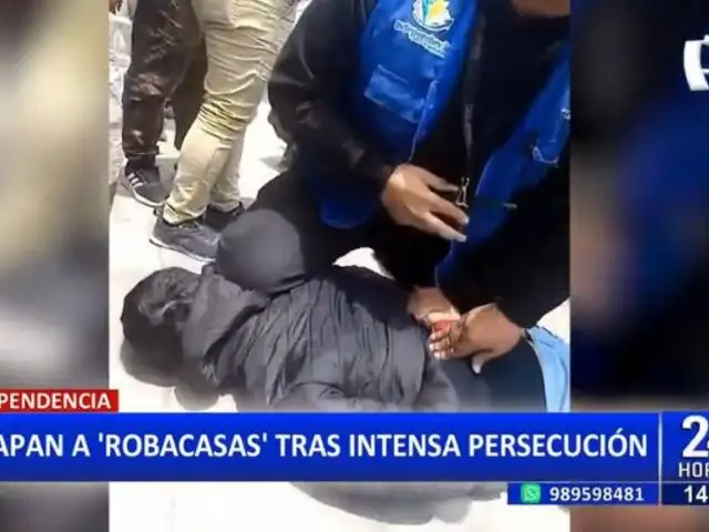 Independencia: Capturan a banda de "robacasas" tras intensa persecución