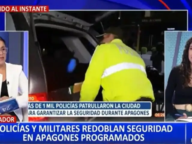 Apagones programados en Ecuador: policías y militares redoblarán la seguridad