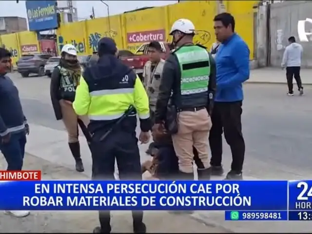 Chimbote: capturan a delincuente tras intensa persecución