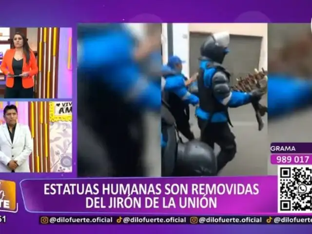 "Estatuas Humanas" son desalojadas del Jirón de la Unión