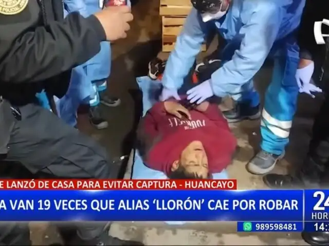 Detienen nuevamente a “Llorón” tras intento de robo en Huancayo