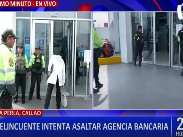 Callao: delincuente intenta robar dentro de una entidad bancaria