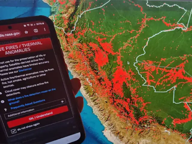 NASA muestra impacto de incendios forestales en el Perú con imágenes satelitales