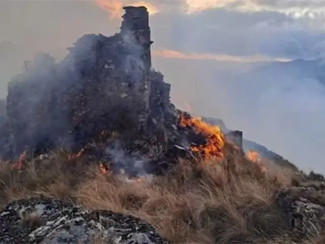 Incendios forestales: informan que fuego afectó centro arqueológico de Hayllish en Huánuco