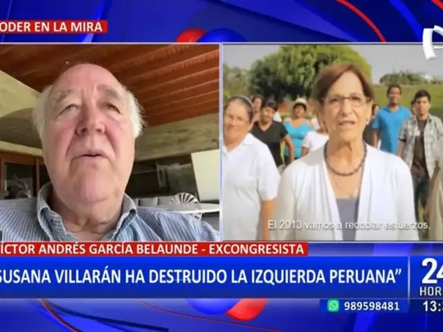 Víctor García Belaúnde sobre Susana Villarán: "Ha destruido a la izquierda peruana"