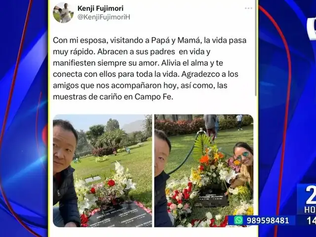 Kenji Fujimori visita la tumba de su padre: "La vida pasa muy rápido"