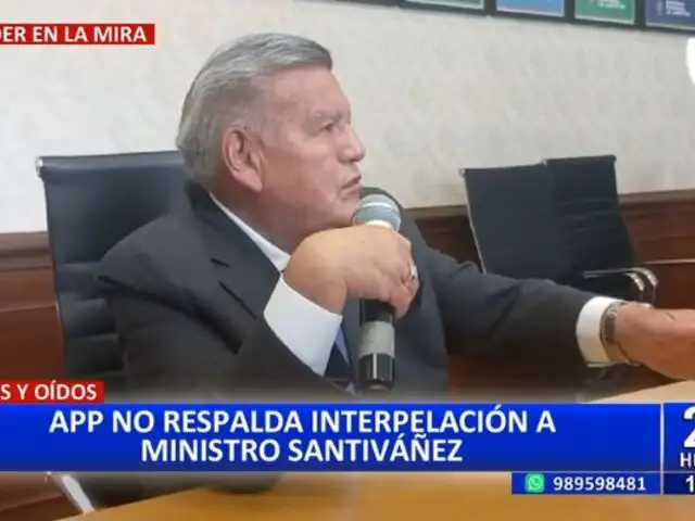 César Acuña rechaza posible censura del ministro del Interior: "No conviene"