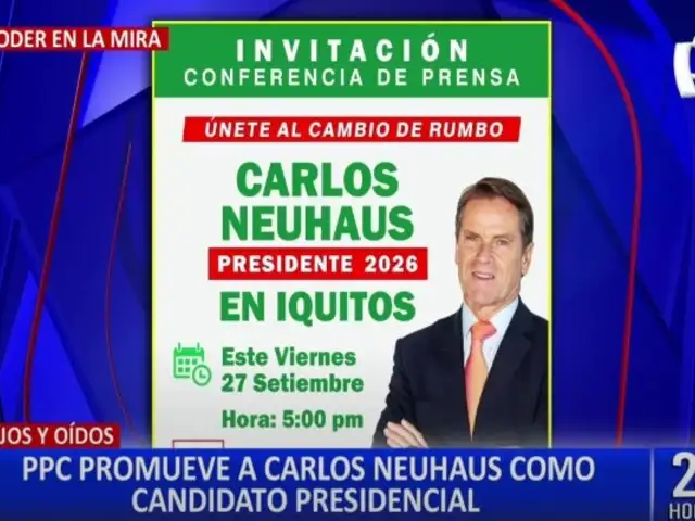 Carlos Neuhaus sería el candidato presidencial del PPC para las elecciones del 2026