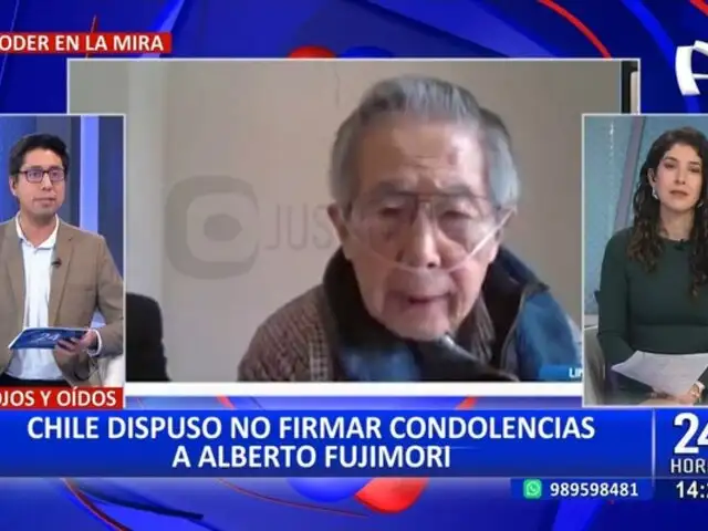 Chile dispuso no firmar condolencias a Alberto Fujimori