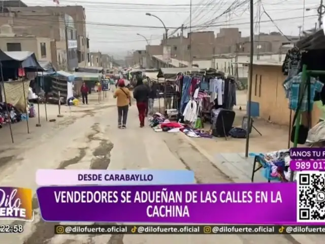 Carabayllo: vendedores instalan ‘cachina’ en la calle e impiden libre tránsito de vecinos