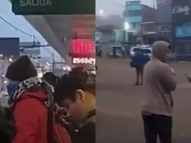 Trenes abarrotados, largas colas, manifestantes obligando bajar a pasajeros: así se va desarrollando el paro de transportistas