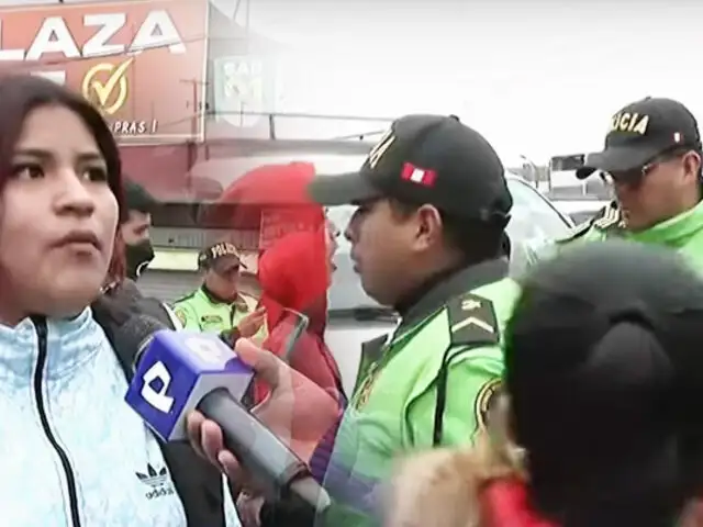 Transportistas detienen colectiveros y hacen bajar a pasajeros en Puente Piedra