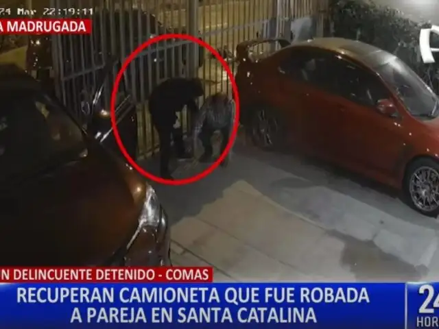 Comas: recuperan camioneta que fue robada a una pareja en La Victoria