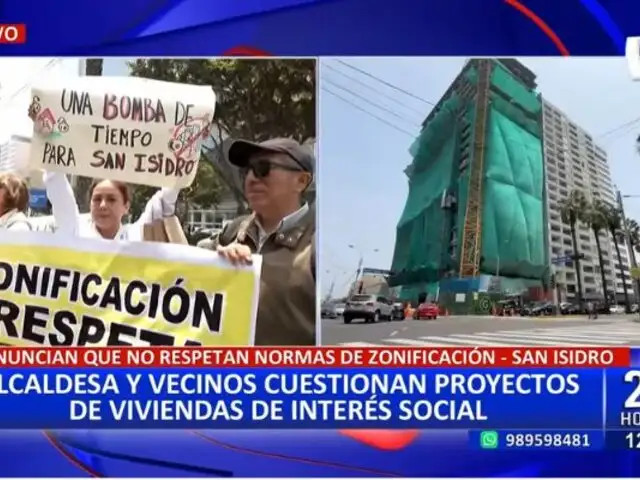 Alcaldesa y vecinos de San Isidro cuestionan proyectos de viviendas de interés social