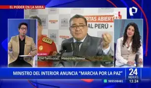 Juan José Santiváñez: Ministro del Interior anuncia marcha por la paz ante ola de violencia