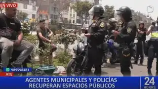 Operativo en Ate: Policía y serenos intervienen talleres que funcionaban en la vía pública