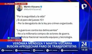 ¿Oportunismo político?: Verónika Mendoza y Martín Vizcarra se suman al paro de mañana