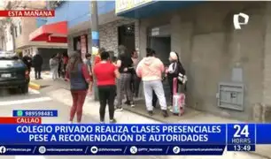 Callao: Colegio realiza clases presenciales pese a recomendación de autoridades