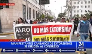 Paro nacional: manifestantes llegan al Congreso para exigir mayor seguridad