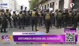 Paro Nacional: Se registran disturbios en las afueras del Congreso